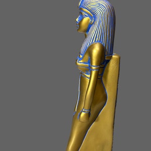 Estatua dorada de Hathor, diosa egipcia del amor, 33 cm imagen 2
