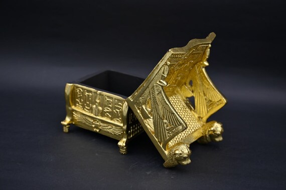 ツタンカーメン 黄金の玉座 家具 ミニチュア レプリカ ツタンカーメン王の黄金の玉座レプリカ彫像 古代エジプトの宝箱