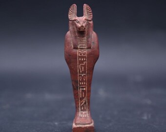 Anubis Statue: Egyptian God of Mummification, Basalt Stone Sculpture