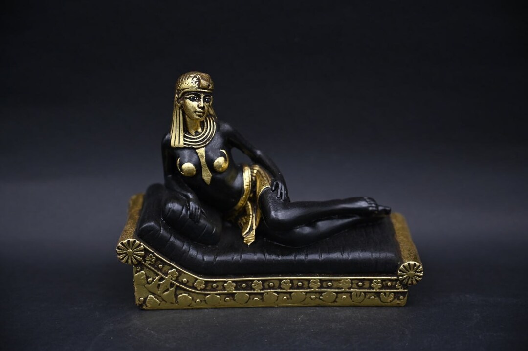 クレオパトラ女王の石像、エジプトの金箔細工 - Etsy 日本