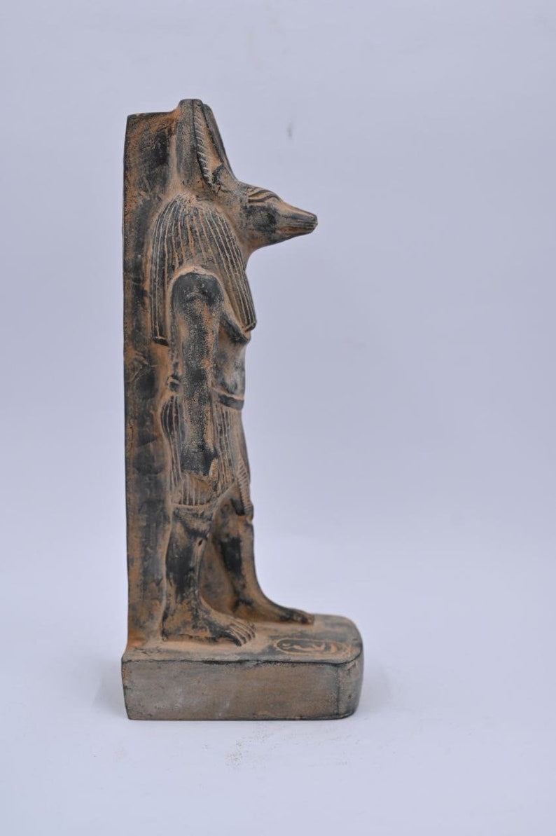 Handmade Egyptian God Anubis Statue, Hand Carved Antique - Etsy