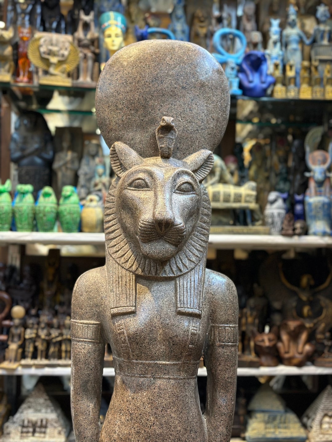 Fabulous Statue of Sekhmet the Great Goddess of War-power-red Granite ...