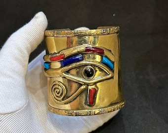 Eye of Horus Bracelet god of protection and peace copper made replica Egyptian antiques Mythology Antiquities Egyptian Jewelry Egyptian Gift