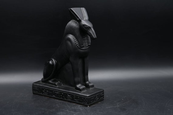 古代エジプト石像方形座像フィギュア置物