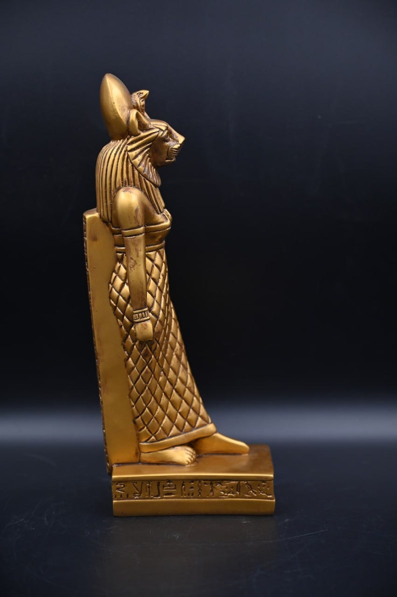 Sekhmet Statue, Egyptian Goddess of War, Stone With Gold Leaf - Etsy