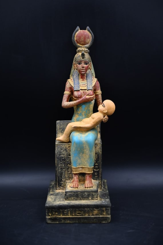 古代エジプトの女神イシスがホルスに授乳中 ヴィンテージ 古代エジプトの女神イシスがホルスに授乳中 ヴィンテージ