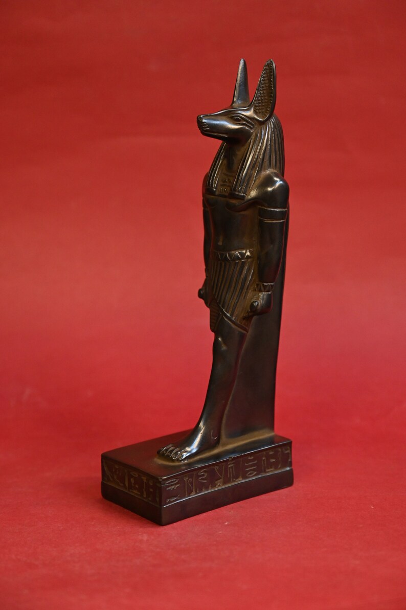Handcrafted Black Stone Anubis Statue, Egyptian God Sculpture - Etsy