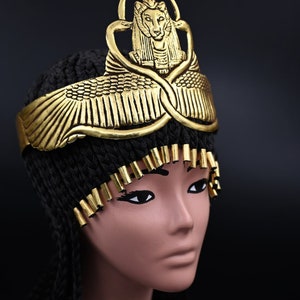 Sekhmet crown-crown-goddess of war-and Cleopatra Egyptian Queen Wig - replica-Egyptian antiques Mythology-Egyptian Jewelry-old ornaments