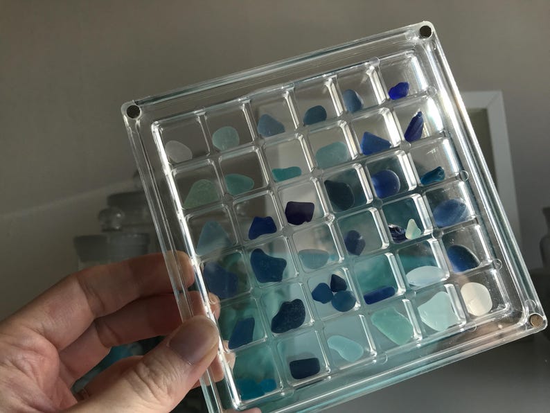 Seaham Beach in a Frame, Scotland and England Coast Tiny Treasures in