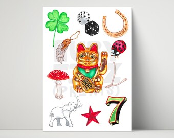 Lámina artística A3 Lucky Things