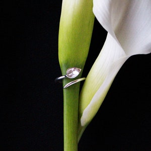 Calla Flower Ring, Silver Flower Jewellery, Gift For Her, Romantic