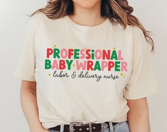 Labor and Delivery Nurse Shirt, Christmas L&D Nurse Tee, Registered Nurse Christmas Gift, Hospital Party Tshirt, Cute Nurse Gifts