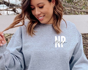 Nurse Practitioner Sweatshirt, Personalized NP Shirt, Graduation Present, Custom Nurse Gift, Nursing School, Unisex Crewneck Sweater