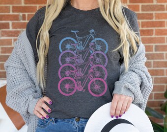 Cycling Shirt, Gift for Cyclist, Bicycle Graphic T Shirt, Mountain Bike Tee, Womens Graphic Tees, Bike Shirt, Unisex Shirt, Retro Style