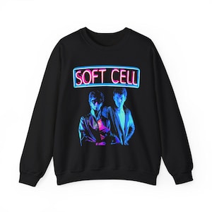 Soft Cell New Wave Crewneck Sweatshirt – 80s Synth-Pop Band Graphic Top