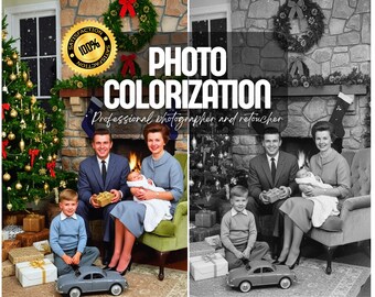 Professional Digital Photo Colorization (digital file only) - Colorize Old Black-and-White Photos