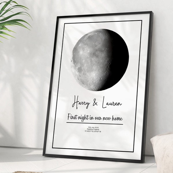 Personalised Moon Phase Print | Custom Moon Gift