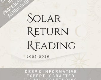 Solar Return Chart Analysis | Personalised Astrology Reading | Astrology Birthday Gift