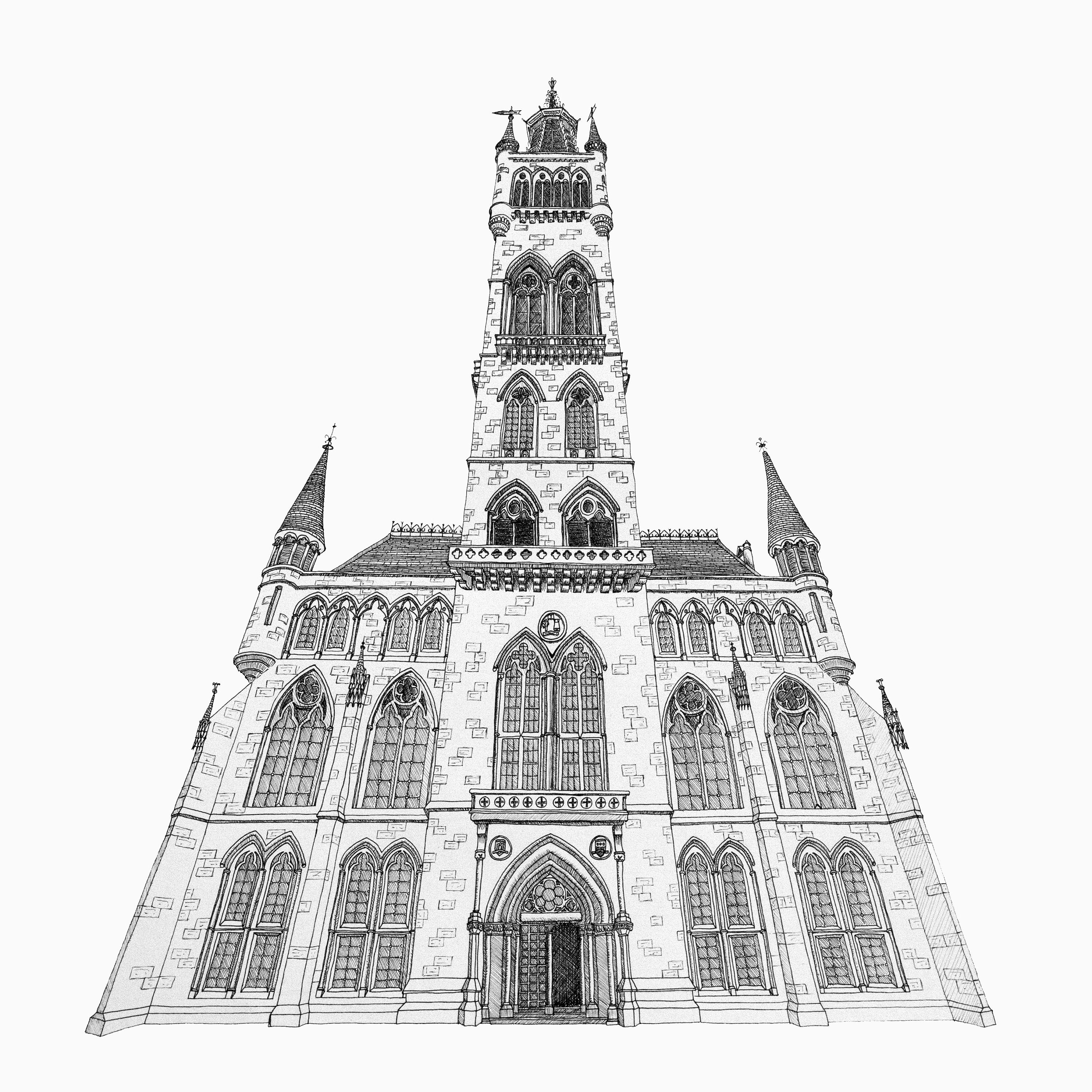 Glasgow University Giclée Print Etsy