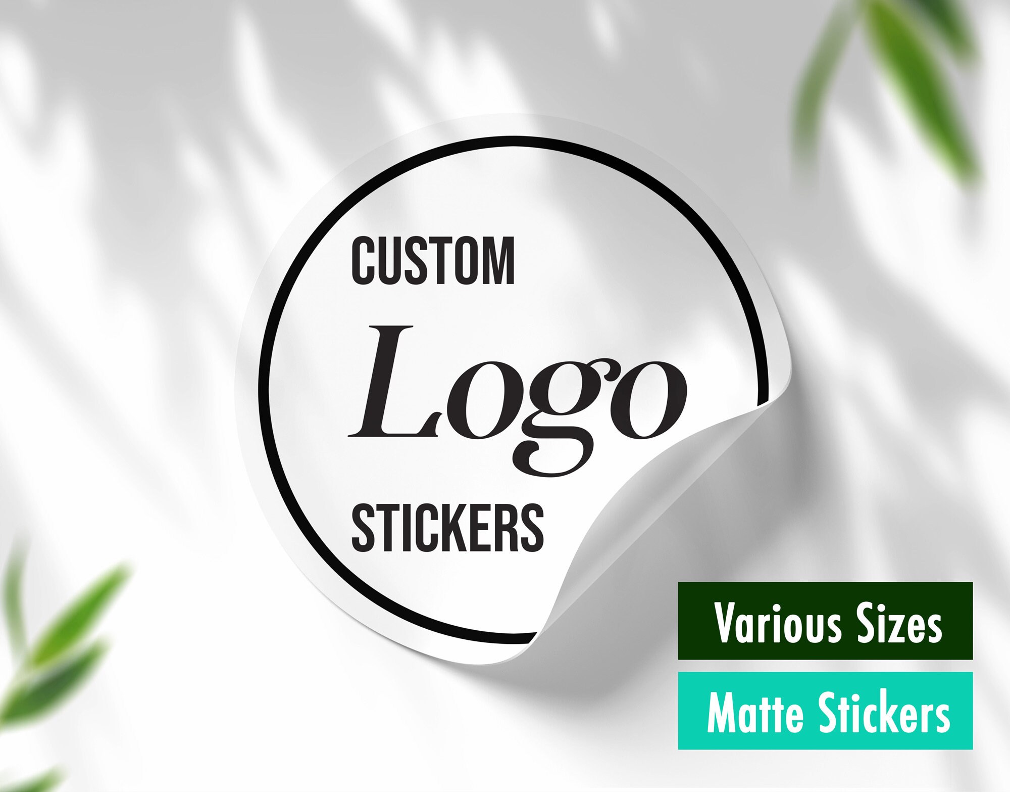 Round Custom Logo Stickers Packaging Labels Various Sizes Etsy