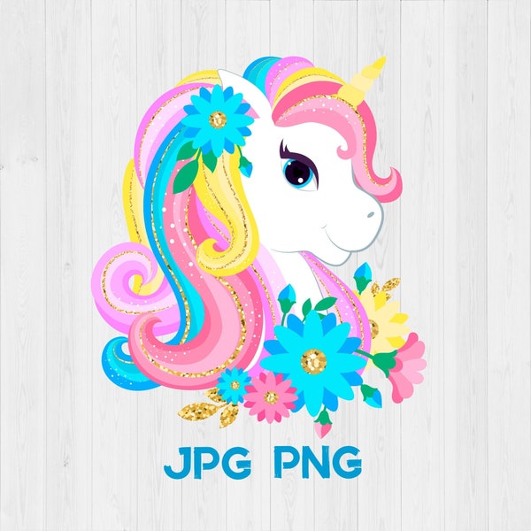 Unicorn PNG, Unicorn Head, Unicorn Face, Sparkle Unicorn, Glitter Unicorn, Personal & Commercial Use, instant download, PNG JPG