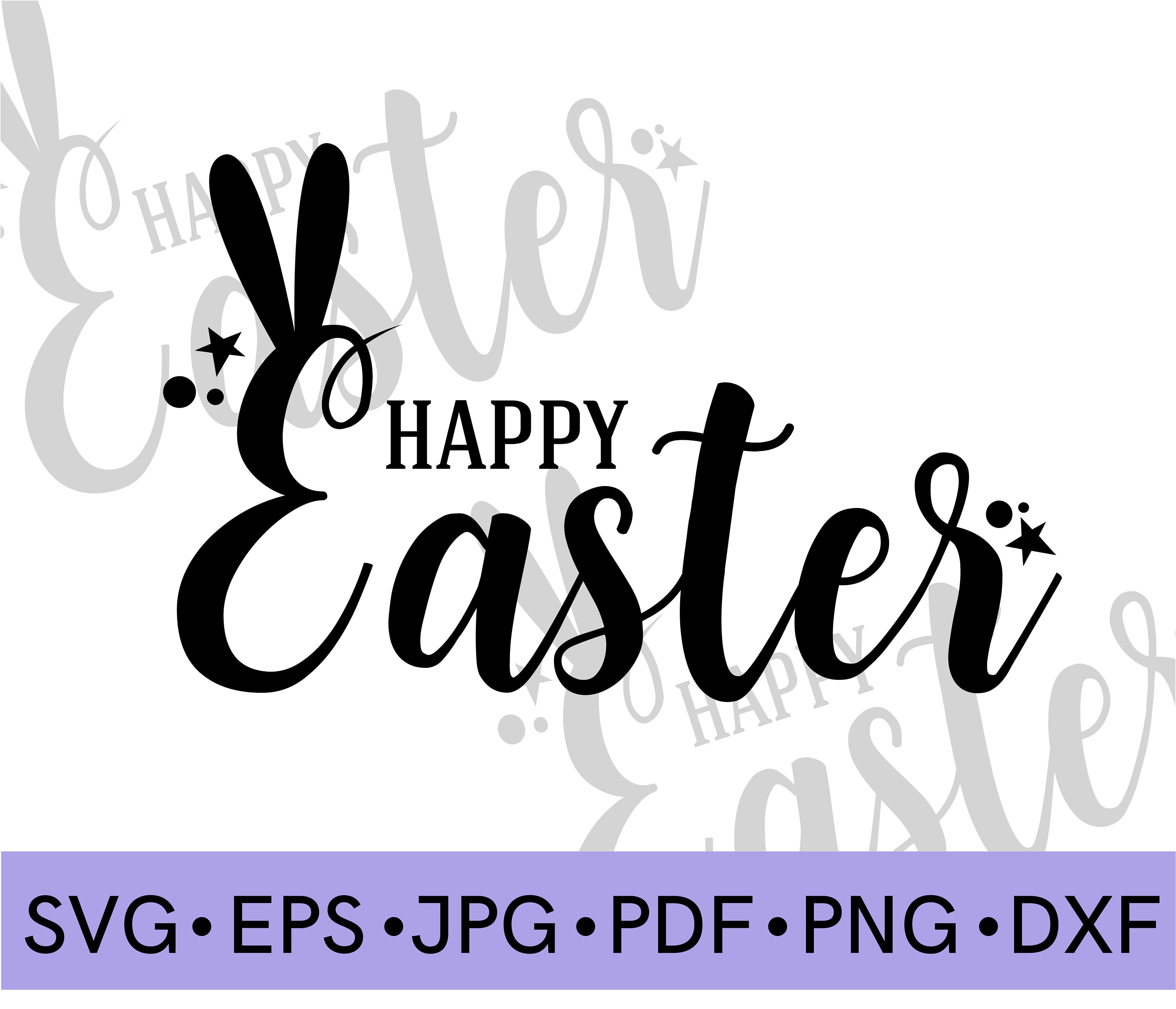 Cricut Font Happy Easter SVG, Easter Cricut,bunny Svg,svg Dxf Eps Png