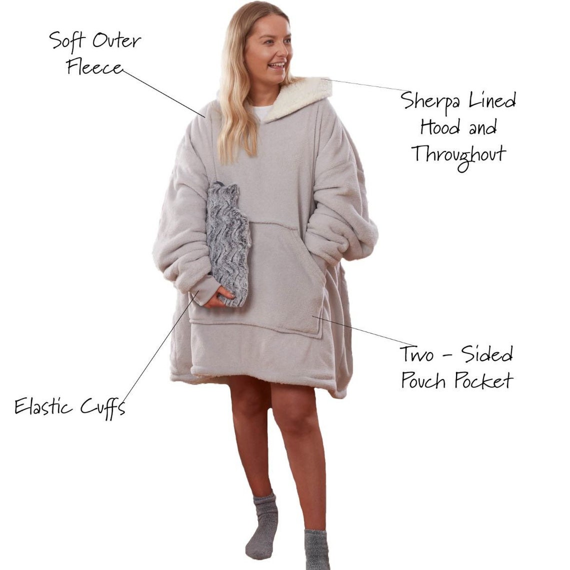 Super Soft Oodie Style Hoodie Comfy Fleece Blanket/Hooded Etsy