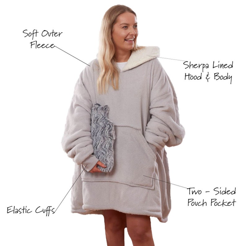 Super Soft Oodie Comfy Fleece Blanket/Hoodie Nightwear the Etsy