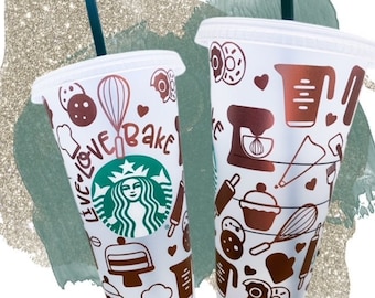 Starbucks Baking Starbucks Cooking Hot and Cold Cup Starbucks Tumbler with Name Option Reusable   Holiday Spring 2024