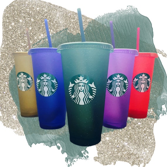 Glittered Purple Starbucks Cold Cup Coffee Cup Custom Starbucks Cold Cup  Purple Name Personalized Tumbler Custom Gift Birthday 