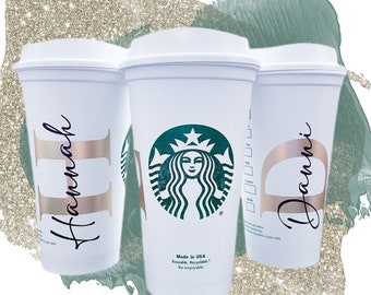 Starbucks Hot Cup or Cold Cup with Straw and Name Reusable Tumbler Winter     Wedding Spring 2024