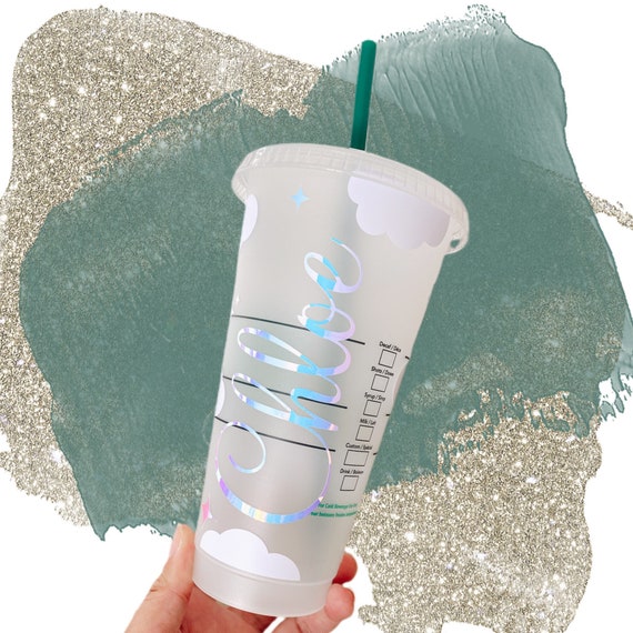 Starbucks Cold Cup With Clouds Starbucks Cold Cup Spring With Option &  Clouds Starbucks Tumbler Reusable Tumbler With Namechristmas 