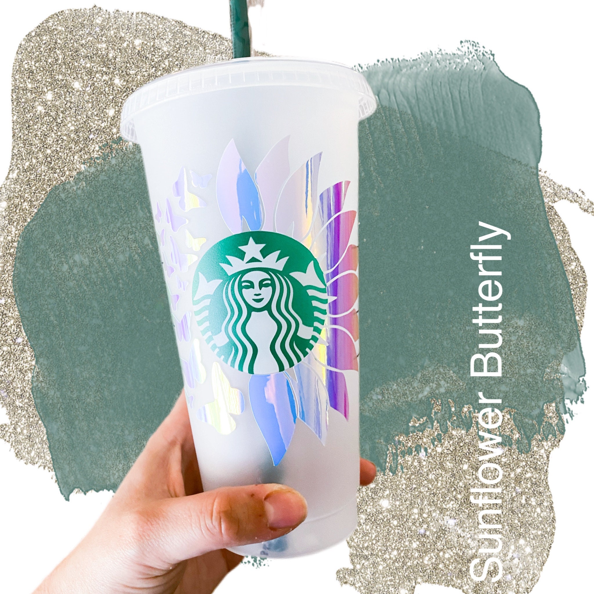 Personalized Sunflower + Butterflies Starbucks Reusable Cup – Charlotte's  Paper Company