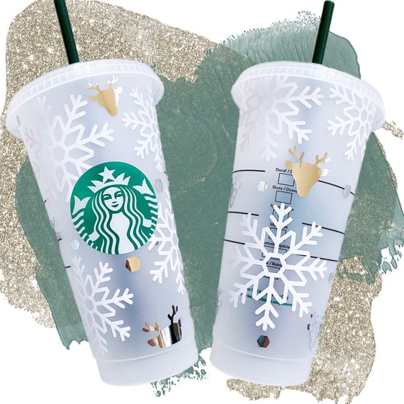  Starbucks Holiday 2022 Ornament Red with White Snowflakes