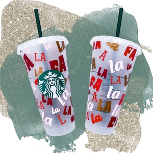 Falala Starbucks holiday  Reusable Cold Cup with lid & Straw or Hot Cup Holiday Tumbler  Thanksgiving 2023 - Spring 2024