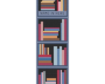 Personalised cross stitch bookmark pattern