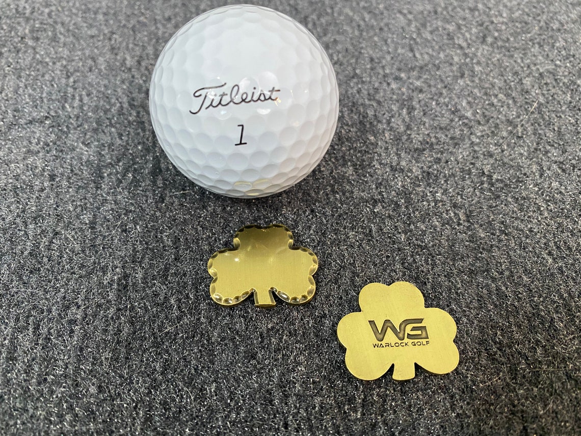 Shamrock Golf Ball Marker 3 Leaf Clover Lucky Coin Etsy