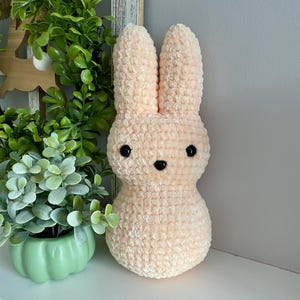 Marshmallow Peep Crocheted Bunny