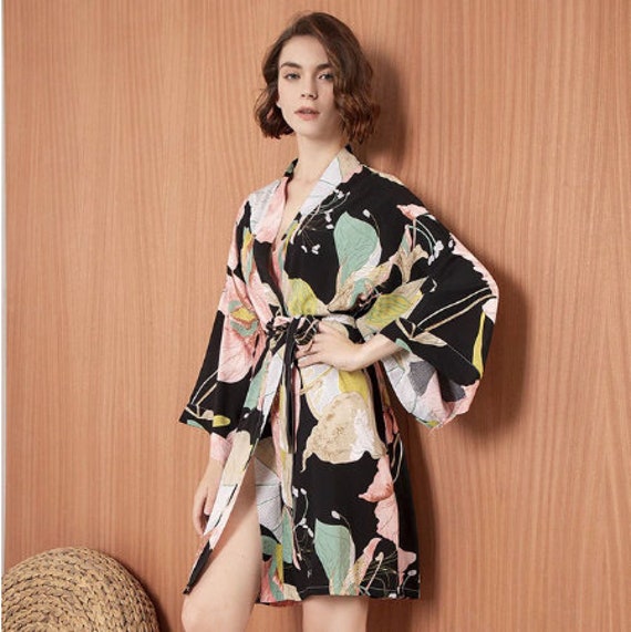 Spring New Ladies Silk Satin Thin Robe Comfort Fresh Style | Etsy
