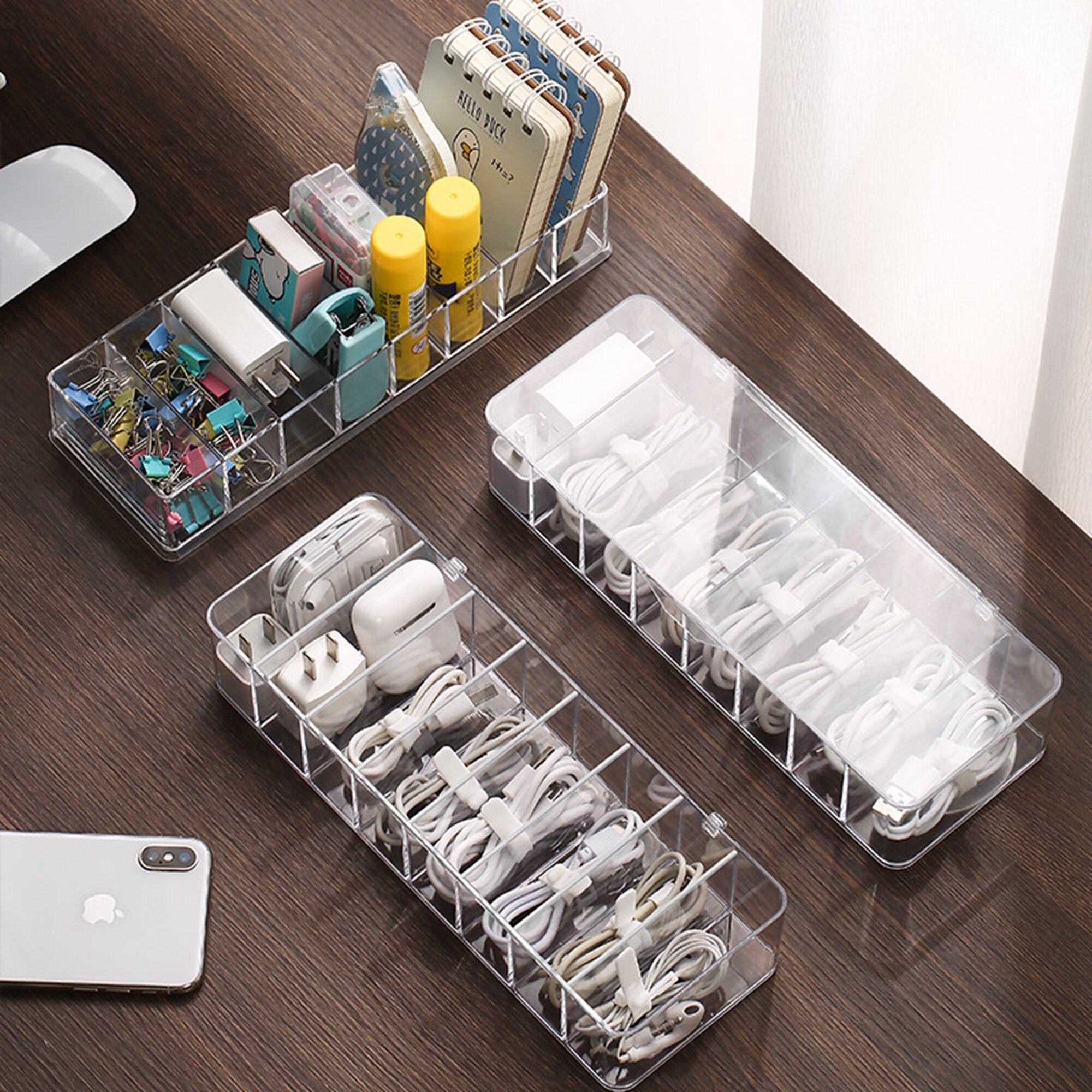 Cable Organizer Clear Power Cord Electronics Desk Accessories Etsy