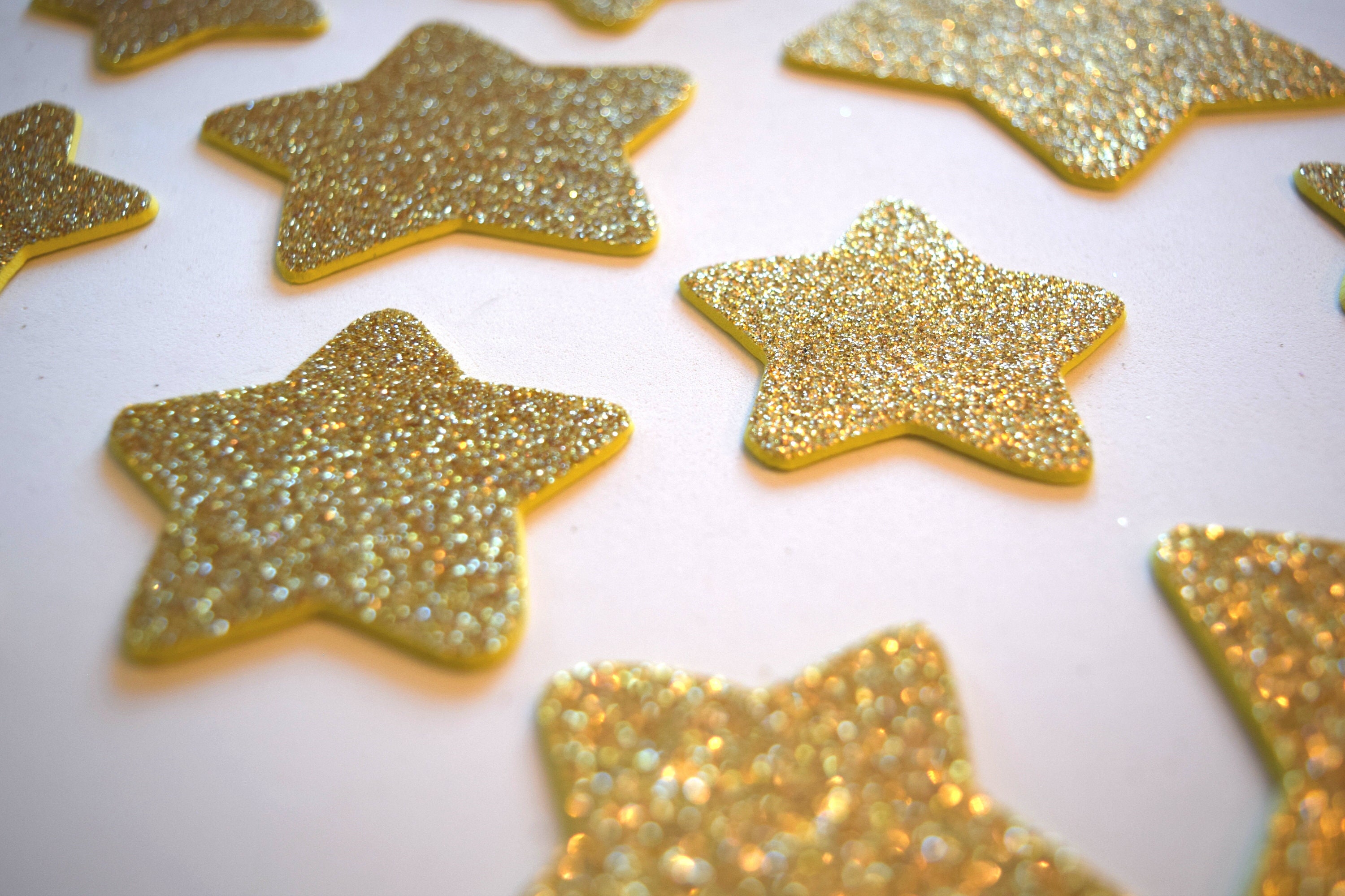 Gold Glitter Star Wall Stickers Kids Room/Nursery Etsy