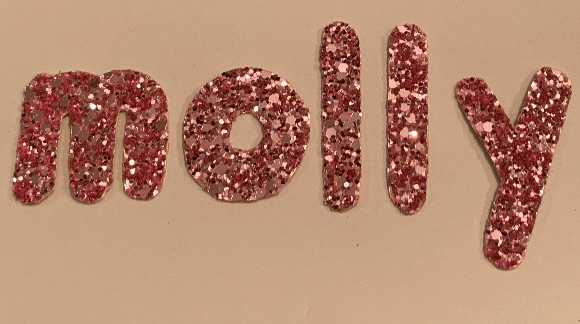 Pink Chunky Glitter Name Sticker Wall/door Name Kids Etsy UK