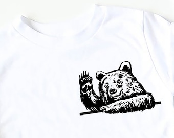 Bear Pocket Tee | Etsy