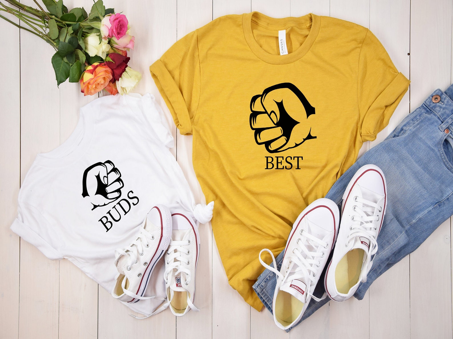 Best Buds Matching Shirt for Dad and Boys Dad Son Matching Etsy