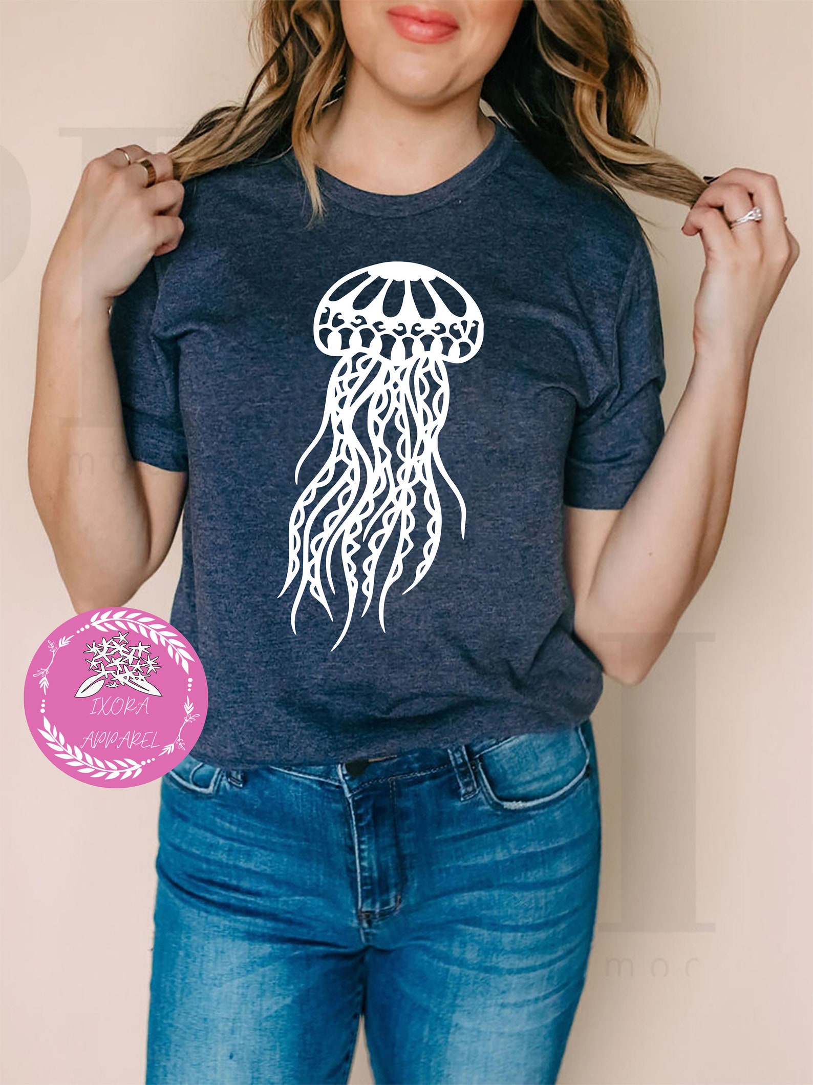 Jellyfish Tshirt Jellyfish Sea Tee Nautical Vacation Shirt Etsy