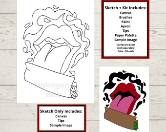 Pre Drawn Canvas Etsy Pre Drawn Canvas Etsy