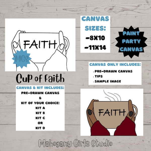 Christian Paint and Sip Kit Etsy