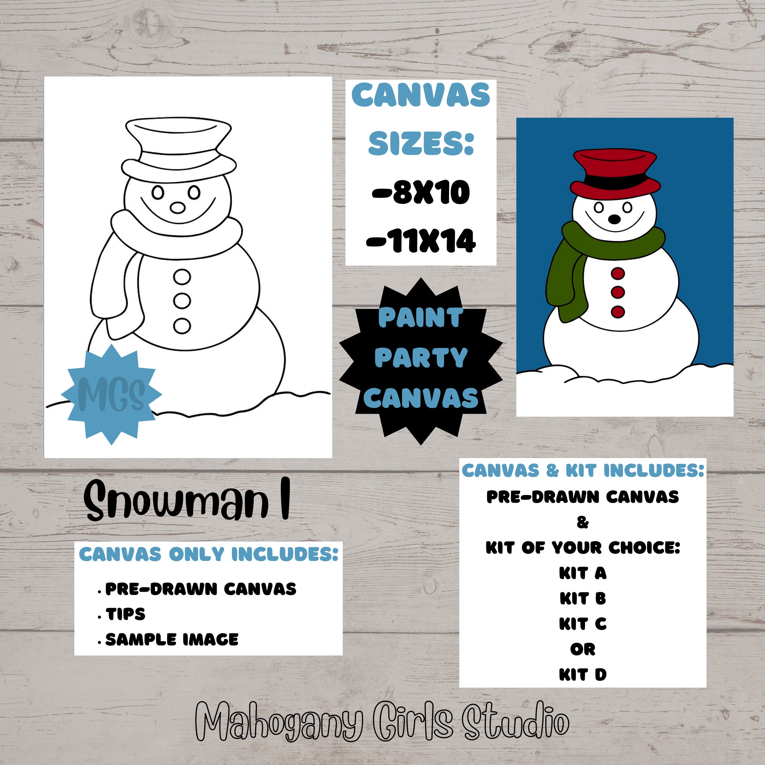 Cholemy 12 Pcs Christmas Pre Drawn Canvas for Painting for Kids DIY Pre  Drawn Canvas Paint Kit 10 x 10 Inch Trees Santa Snowman Canvases for  Painting