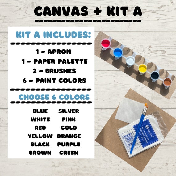 Pre-drawn Canvas, Pre-sketched Outlined, Sip and Paint, Paint Kit