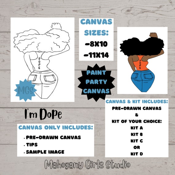 Faith / Hot Deal / Pre-drawn Canvas / Paint Parties / Outlined Canvas / Sip  and Paint / Paint Kit / Canvas Painting / DIY Paint Party 